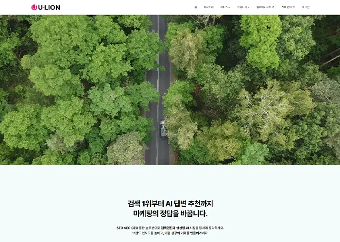 유라이온 SEO 최적화, AEO 마케팅 홈페이지